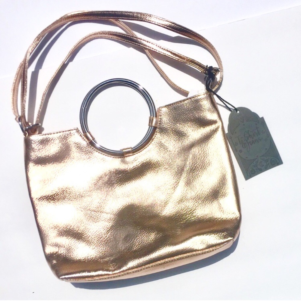 FINAL🚨DONATING SOON‼️ NWT Rose Gold O-Ring Satchel